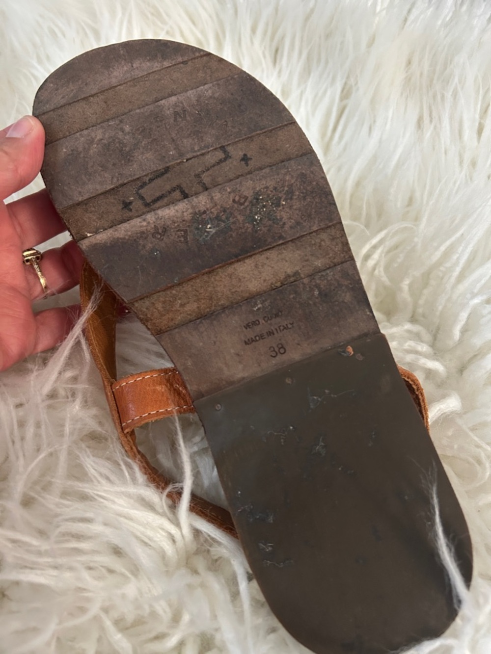 Fiorentini Baker embossed leather sandals size 38 made in italy - Picture 5 of 5